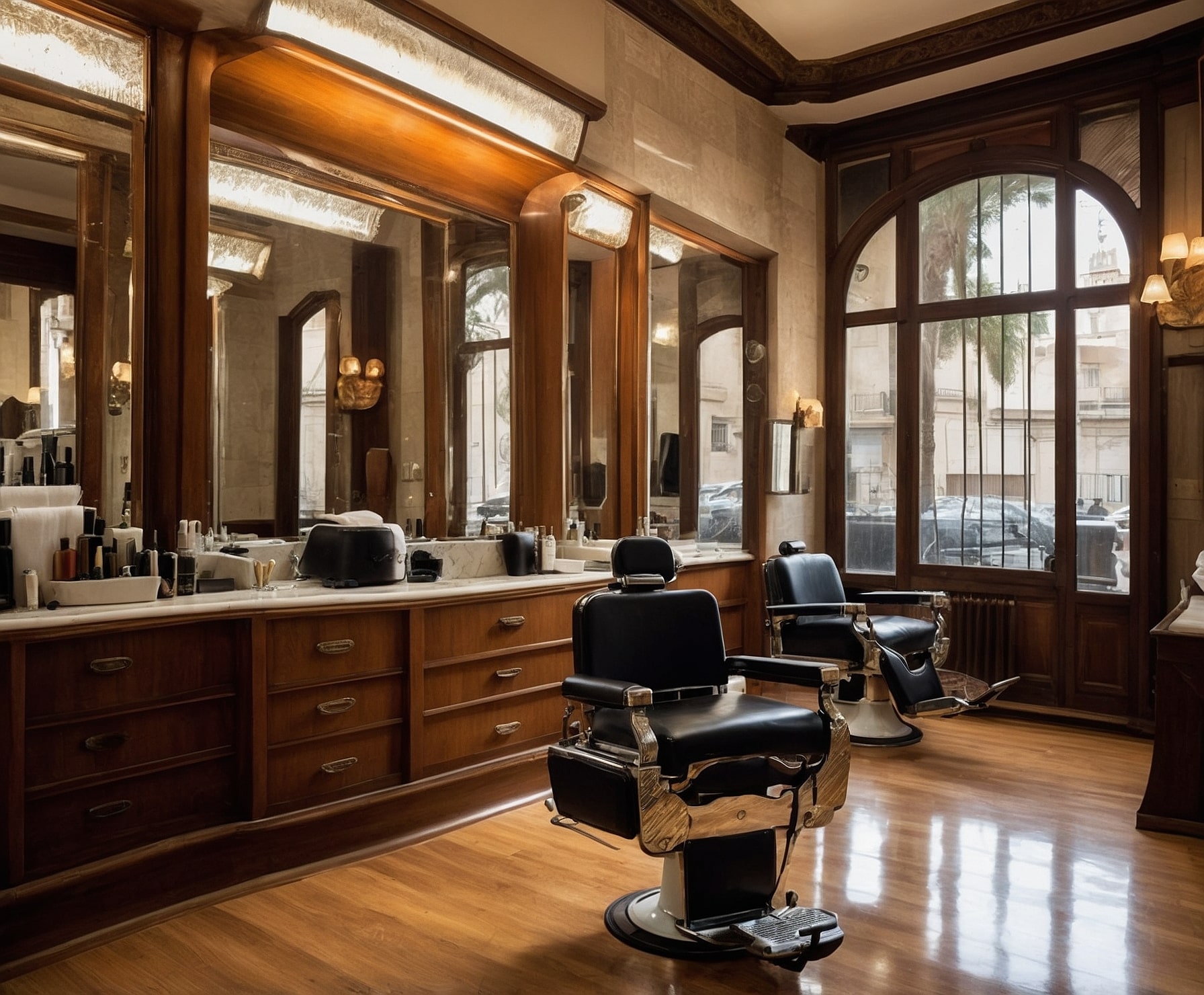 Corte fade moderno con navaja en Barcelona